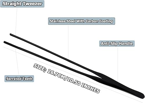 Miniatura 2 de G.S Online Store G.S Pinzas para acuario largas para reptiles, pinzas de alimentación para plantas acuáticas, araña, serpientes, lagartos (12