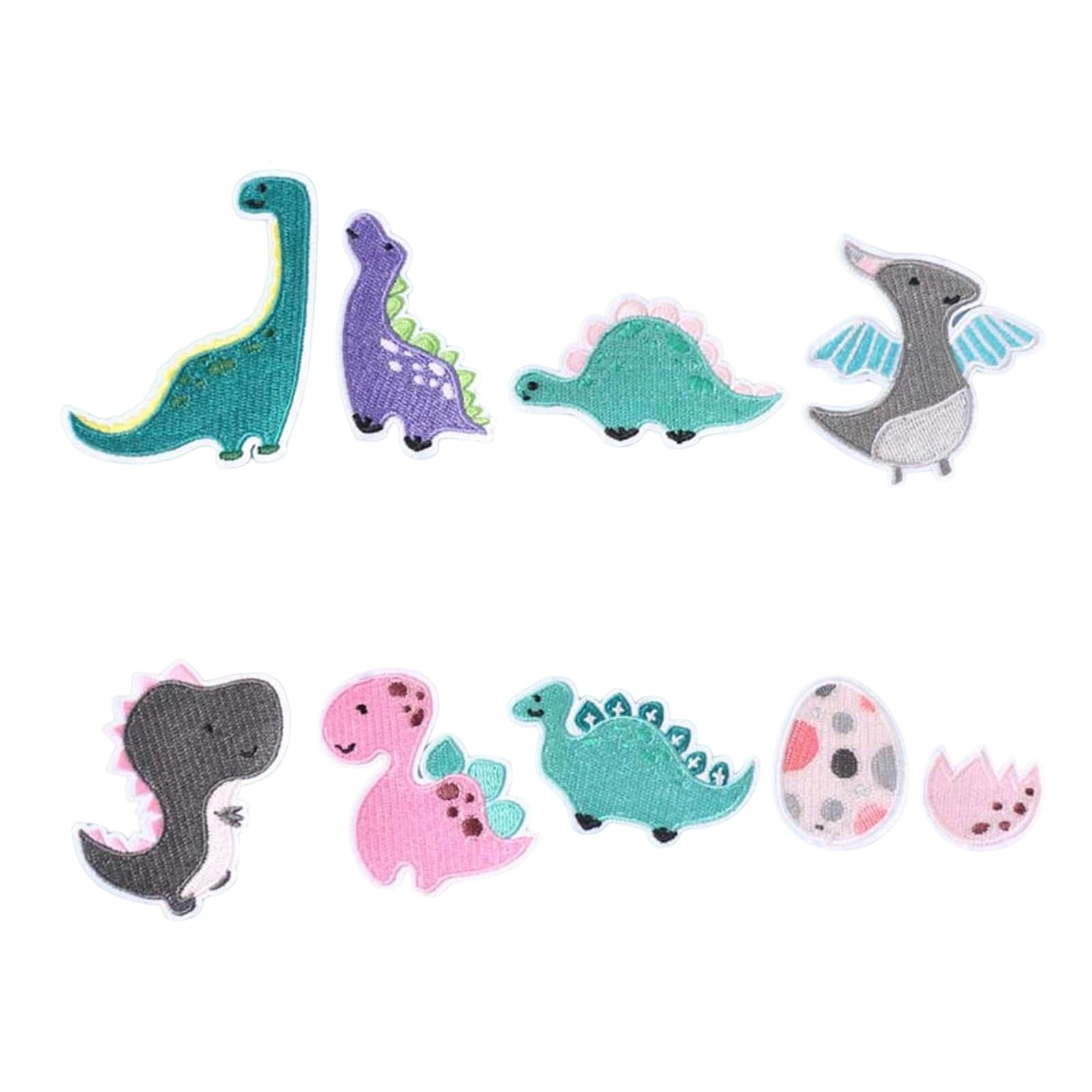 our fave 9 Pcs Lovely Animal Repair Patches Iron on Embroidered Patches Cartoon Dinosaur Sew on Appliques for Clothes Hat
