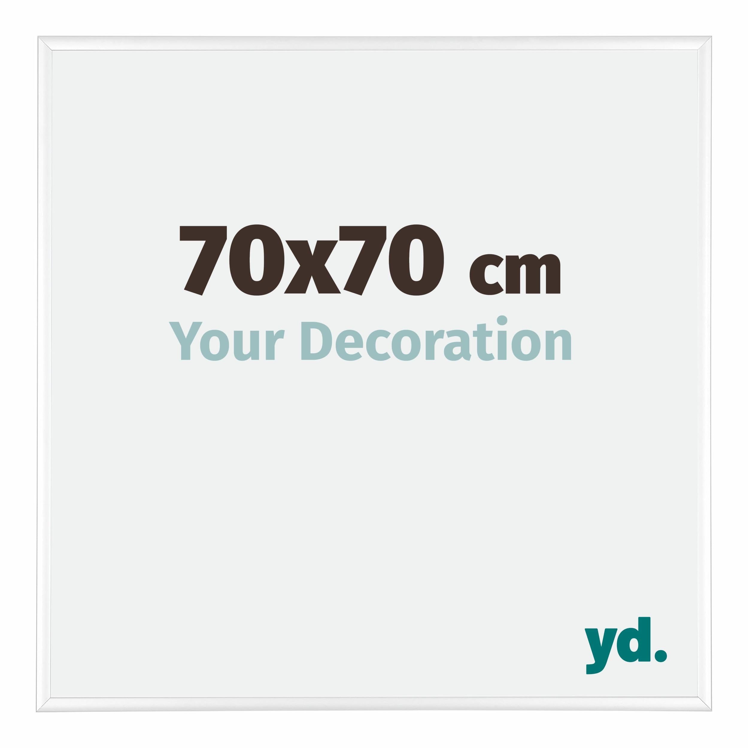 Your Decoration - Picture Frame 70x70 cm - White High Gloss - Decorative Wall Frame in Aluminium with Antireflection - Frame 70x70 - Kent — image 1