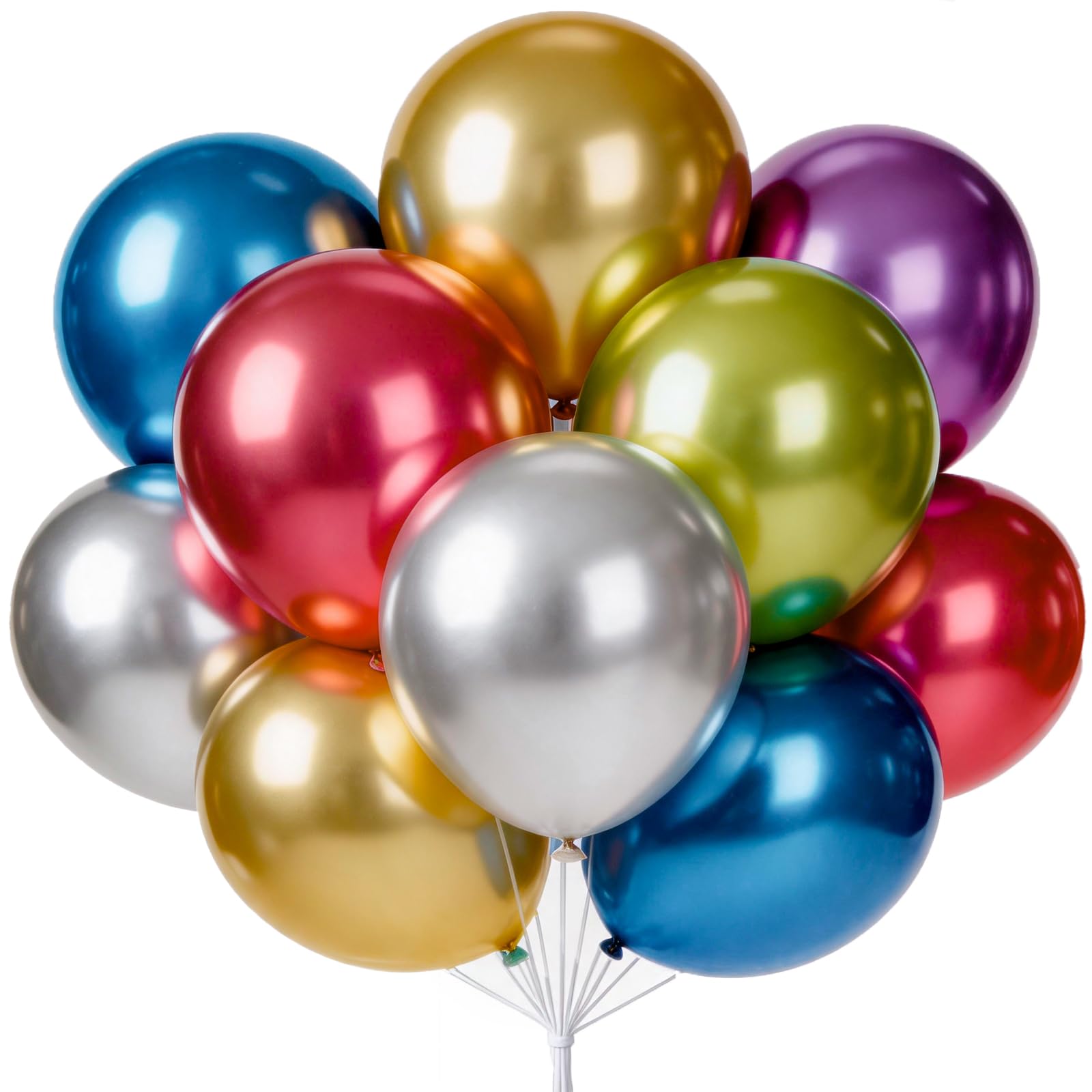 PartyWoo Metallic Balloons 20pcs Latex Helium Balloons 18 Inch