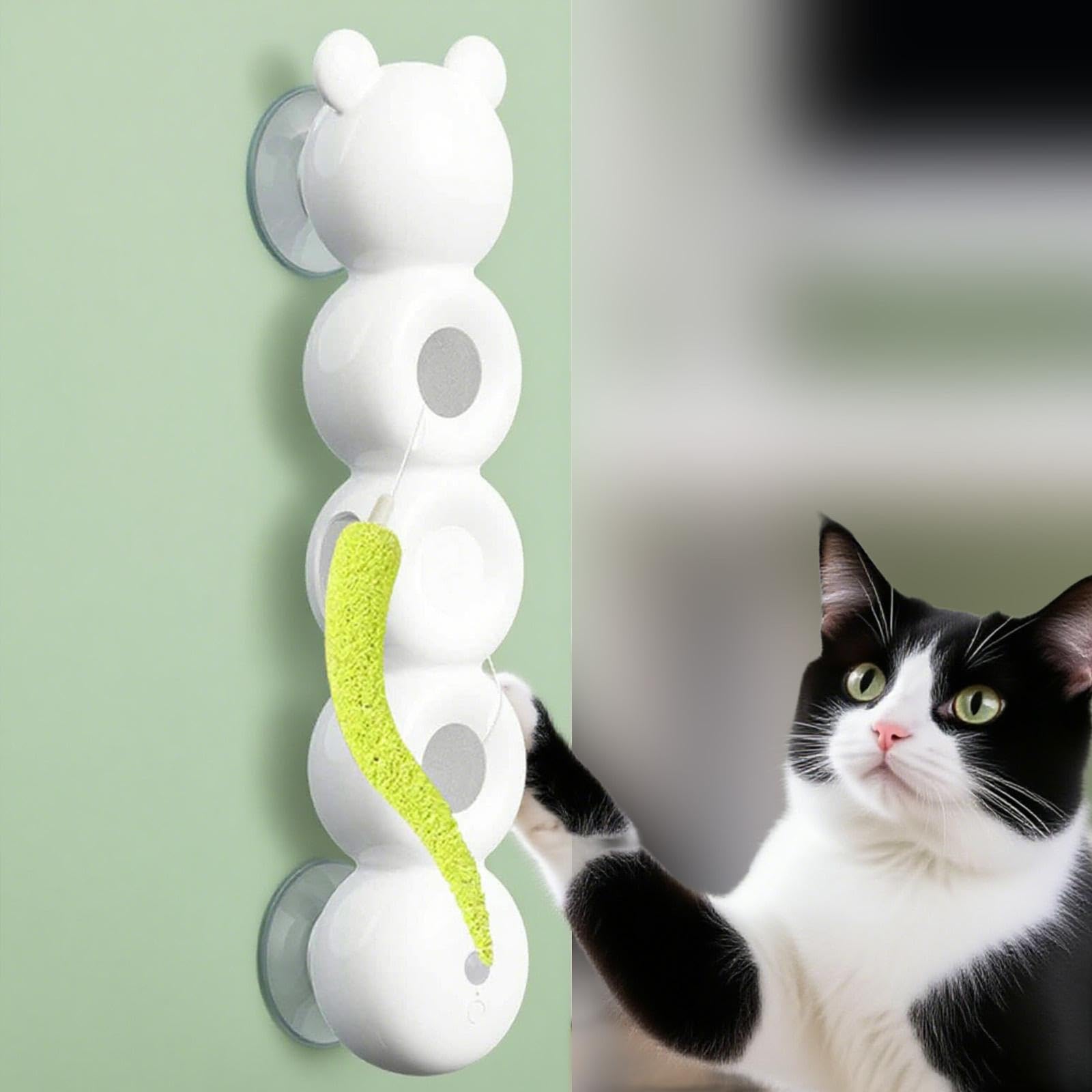 Giocattolo interattivo per Gatti, Giocattolo per Gatti da Interno, Movimento Automatico, Stabile, Ventosa, Set da Gioco di Simulazione