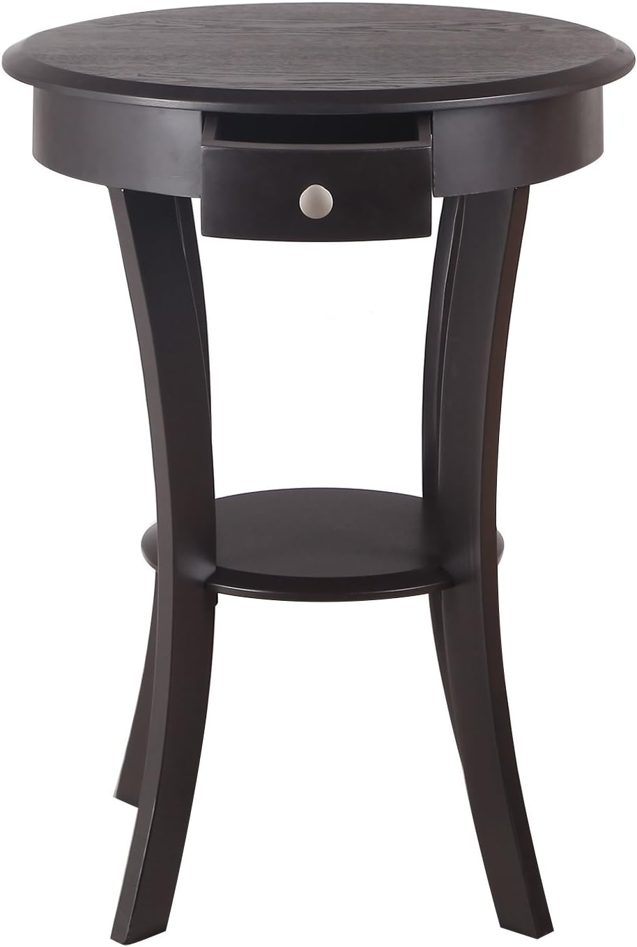 Adeco Simple Home Living Room Bed Room Wood Round Top End