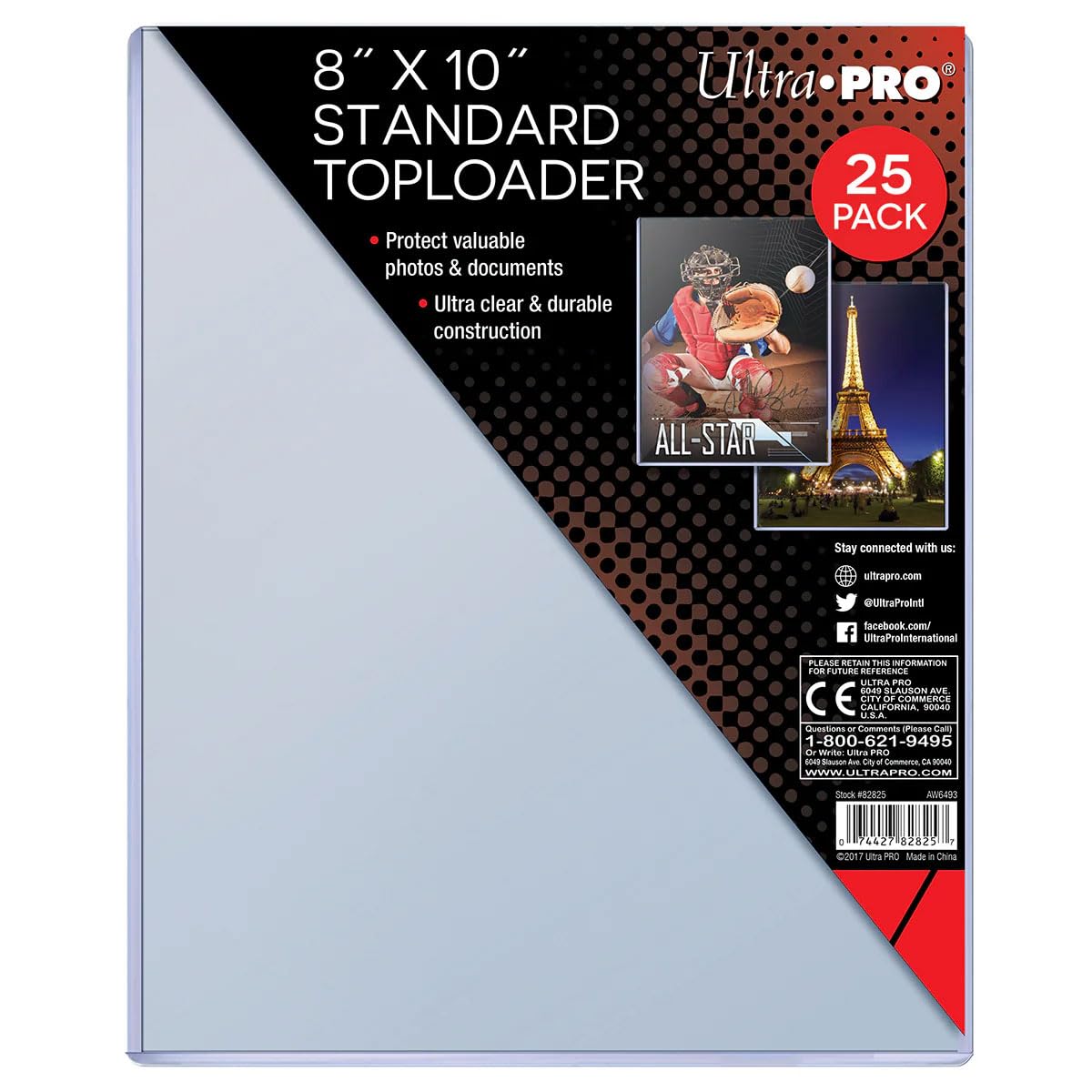 Ultra Pro 25 8 x 10 Toploader Top Loader - Photo Magazine Card Holder - Foto Karten Halter