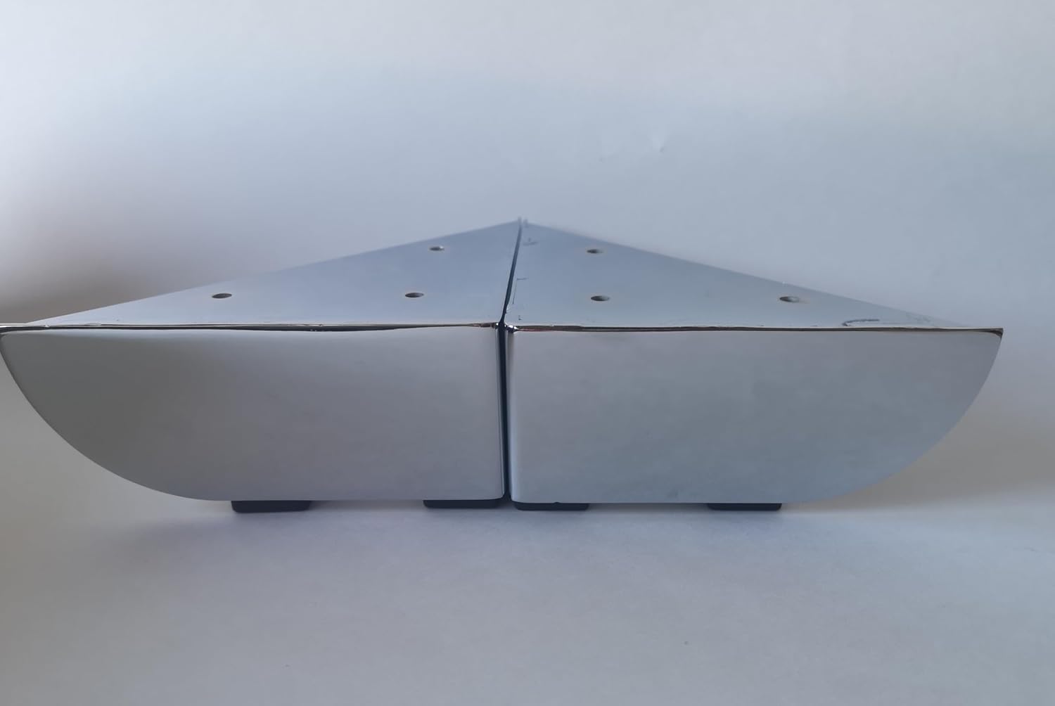 2.5" H Large Shiny Chrome Vanity Dresser Bed Sofa Couch Ottoman Cabinet Nightstand Furniture Replacement Legs 4pcs