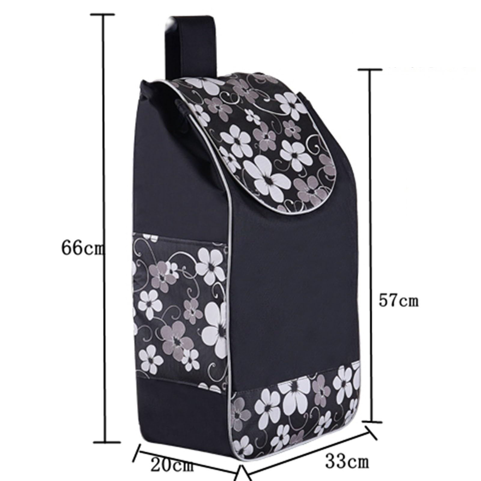 Wodoodporna torba zastępcza z tkaniny Oxford 38 l z bocznymi kieszeniami – wszechstronne rozwiązanie do przechowywania wózka, torba 20 x 33 x 57 cm
