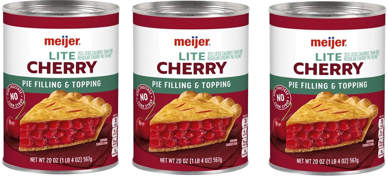 Pack Of 3 Lite Cherry Pie Filling, 20 oz.
