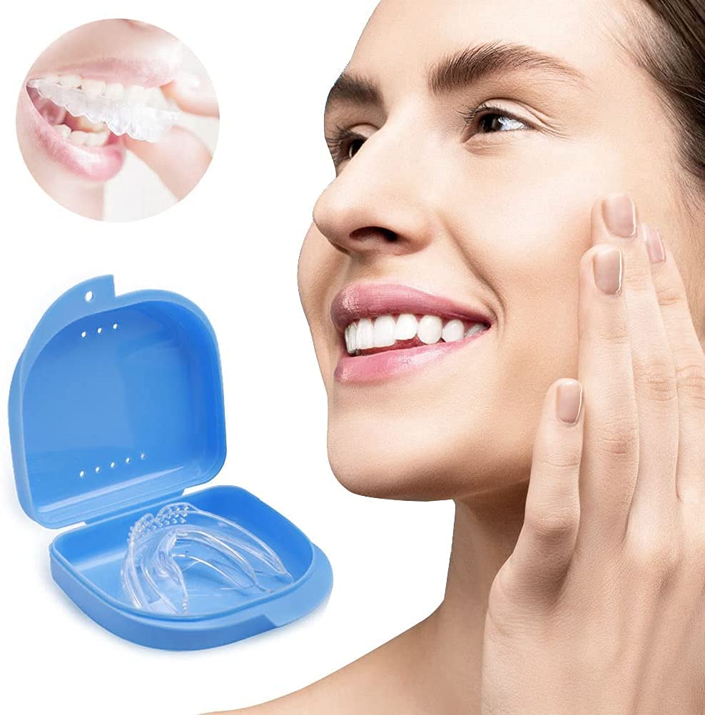 Portable Retainer Box, Denture Box, Denture Container, Self-Cultivation Part, Dental Retainer, Retainer, Mouth Guard, Braces, Dental Tray, Splint (Blue)