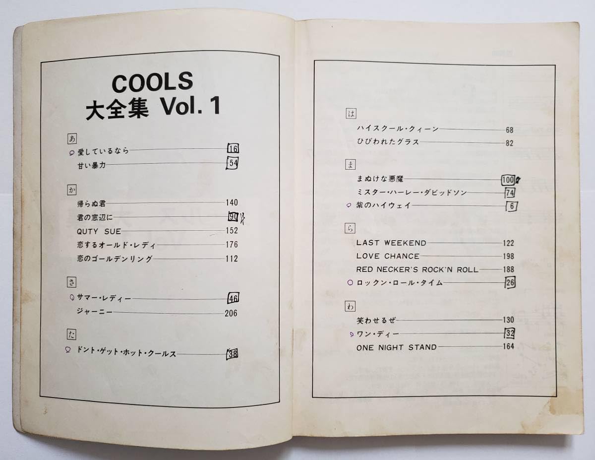 クールス・ロカビリー・クラブ バンドスコア 楽譜 COOLS Amazon.co.jp: COOLS 大全集 Vol.1 クールス 舘ひろし たち