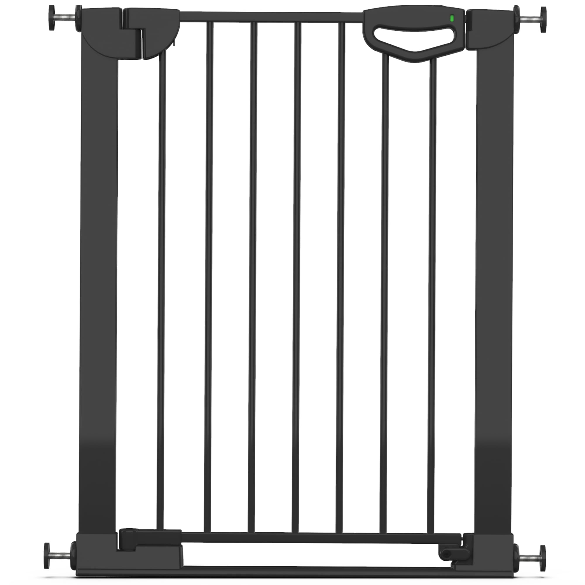 Geuther Türschutzgitter Easylock Flatstep Schwarz I Treppenschutzgitter zum Klemmen oder Bohren I Breite 69-76 cm I Türschutz für Ihr Baby & Haustier I Kinderschutzgitter beidseitig öffnend