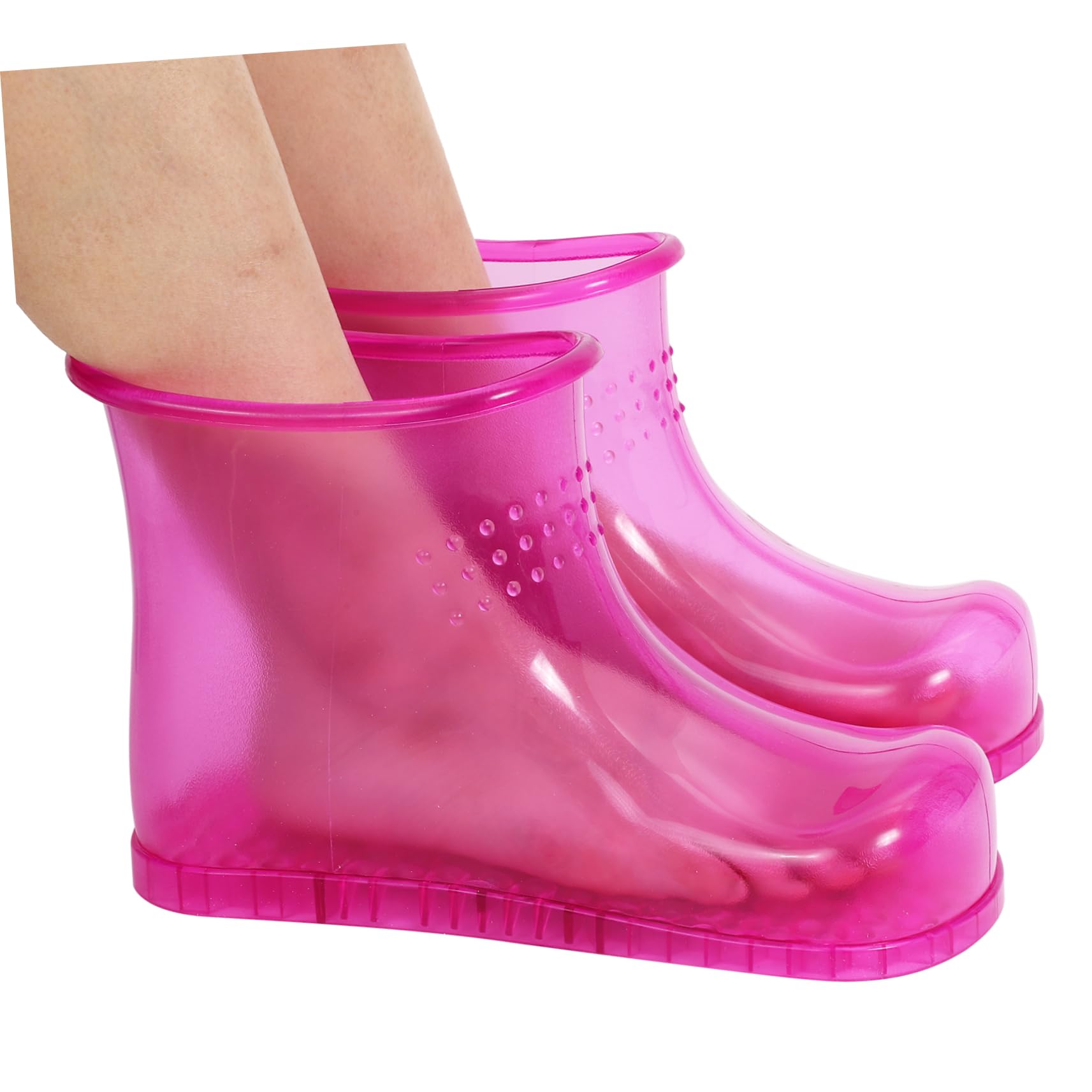 TOPBATHY Fußbadschuhe Zufälliger Stil Pvc Material für Große Füße bis Größe 45 mit Massage Sohlen Design Leichter Reinigung für Sauna und Fußpflege zu Hause