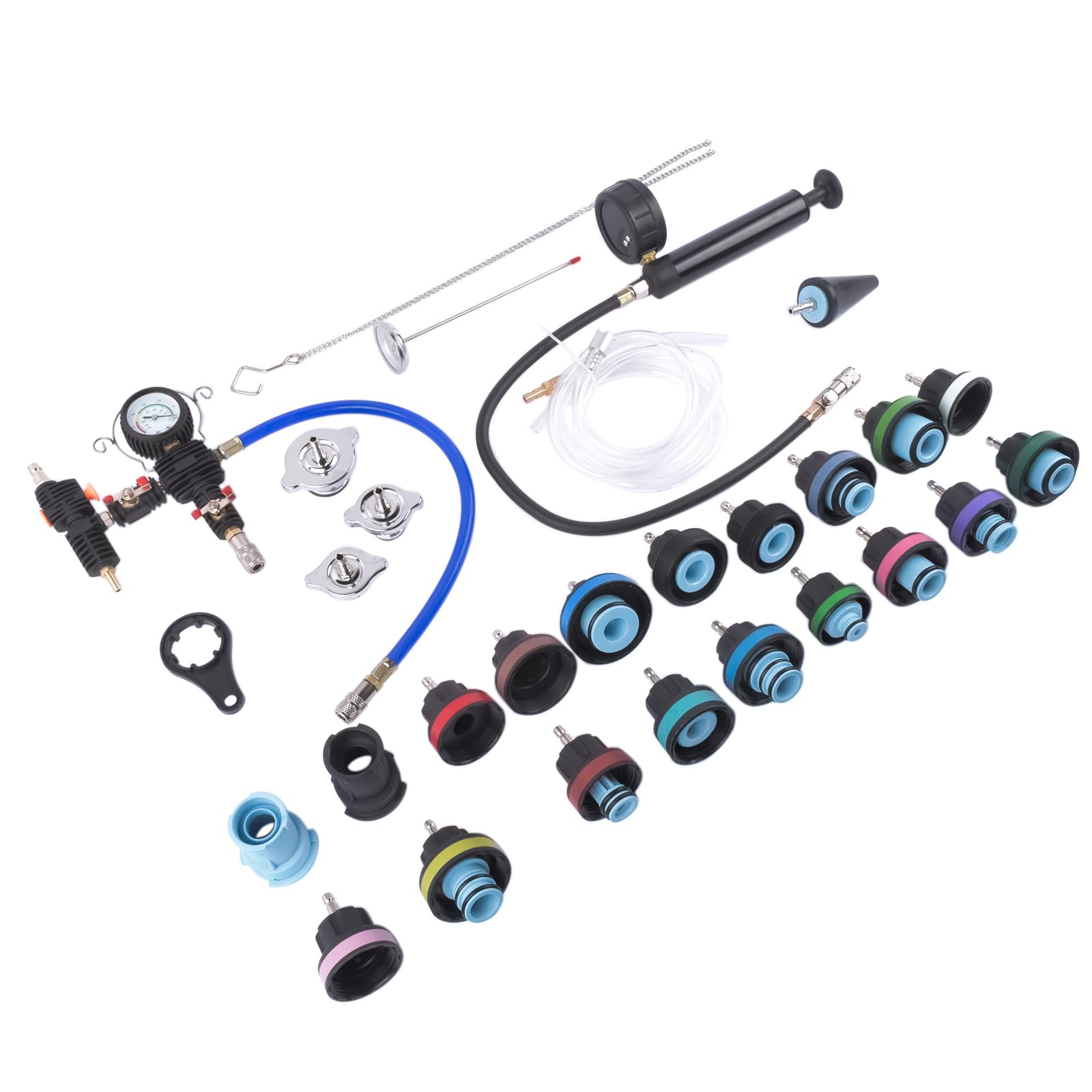 Radiatore Pressione Tester Kit 28 Pezzi per Auto Sistema di Raffreddamento