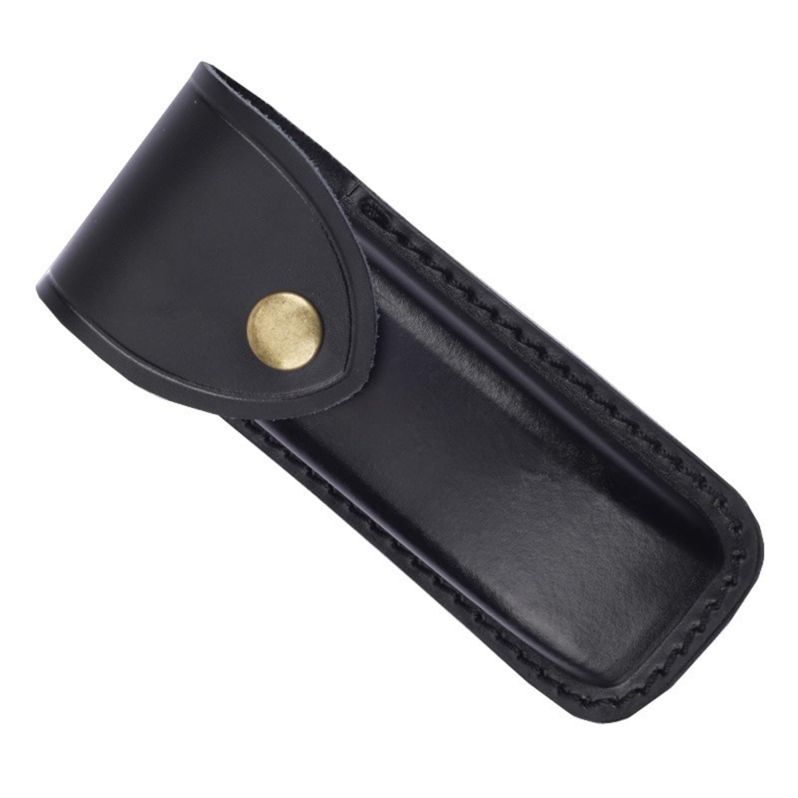 Piceioep Black Premium Leather Sheath For Outdoor Camping And Daily Use Strong And Elegant Construction Cutter Holder