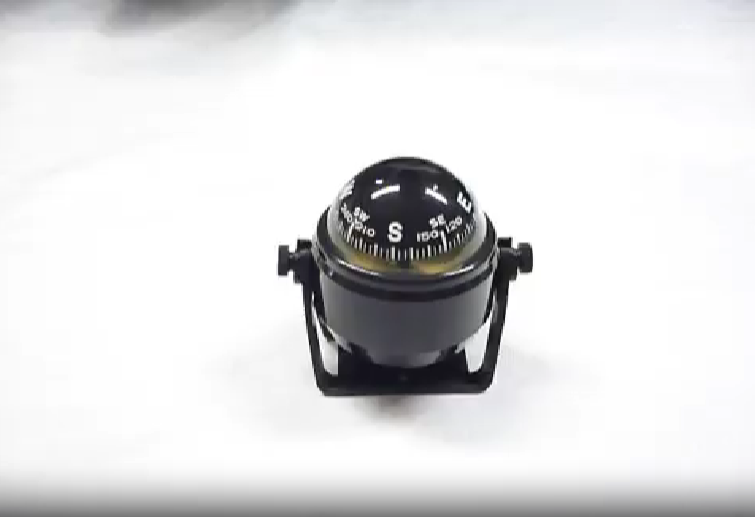 Boussole Déclinaison Magnétique Ajustable Pour Bateau Et Voiture - Modèle Voyager Noir - Navigation Marine Fiable