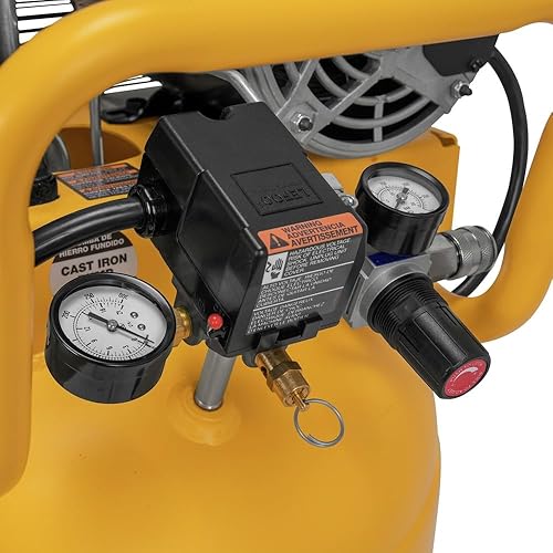 Miniatura 6 de DEWALT Compresor de aire vertical de 30 galones, 2 HP, de una sola etapa, transmisión por correa con lubricación de aceite, 175 PSI máximo,