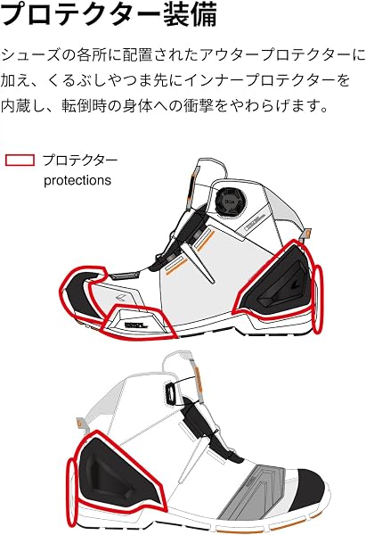 RSタイチ(RS バイク ライディングシューズ 靴 防水 プロテクター内蔵 BOAダイヤル シフトガード装備 016 DRYMASTER ストライカー シューズ RSS016 - 3