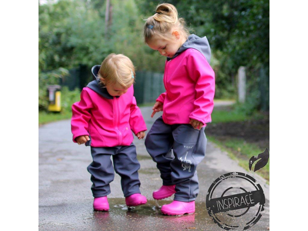 Kinder Unisex Softshell Hose mit Fleece Wasserabweisend und Winddichte Atmungsaktive Outdoorhose Funktionshose Basic