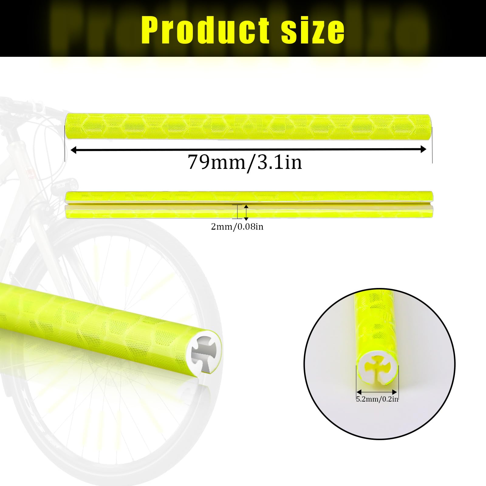 Reflectores Para Radios De Bicicleta - 72 Unidades, 6 Colores, Visibilidad 360°, Aptos Para Noche
