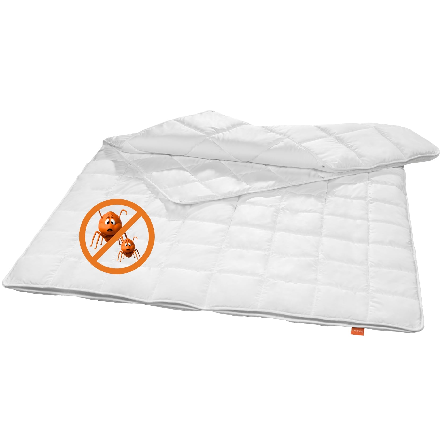 sleepling Bettdecke Antibakterielle Anti Milben | 4-Jahreszeiten Decke SANITIZED®, 135 x 200 cm, Weiß