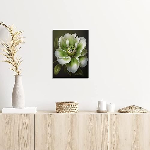 Miniatura 3 de Lienzo decorativo para pared, diseño floral, para sala de estar, baño, abstracto, moderno, verde ciruela, grandes pósteres impresos, imágenes para
