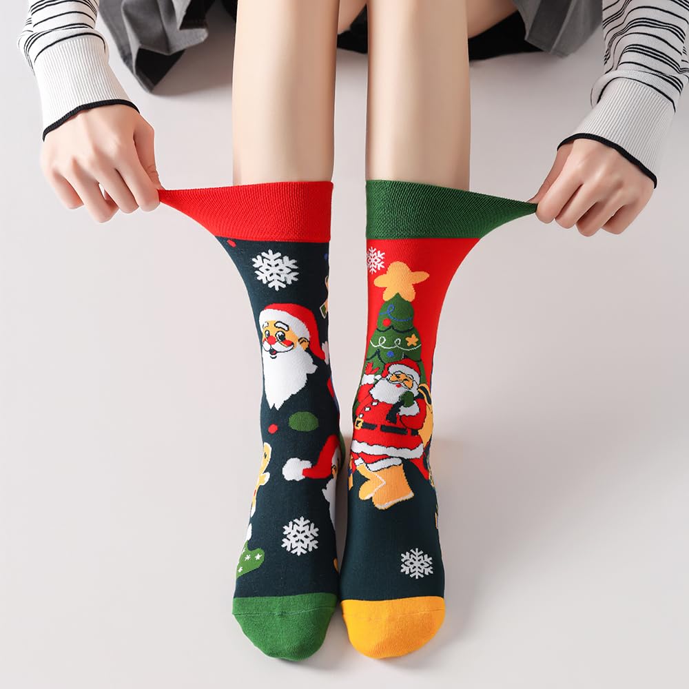 Lustige Socken Für Damen Und Herren Unisex Viele Motive Tier Essen Obst Sport Kunst Aus Baumwolle Geschenk Asymmetrische Muster Links Und Rechts - 4