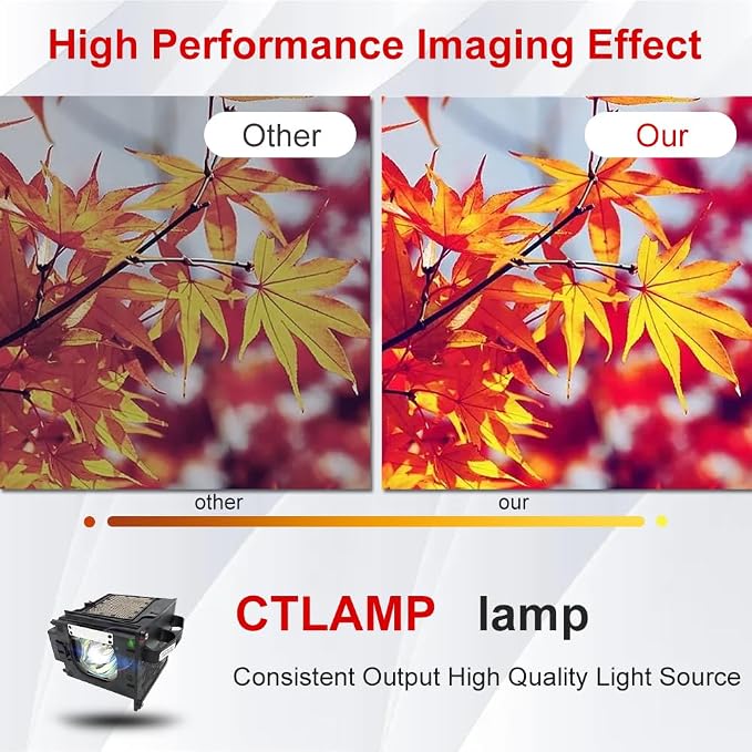 Lámpara de repuesto para proyector CTLAMP 915P049010 compatible Mitsubishi miniatura 4