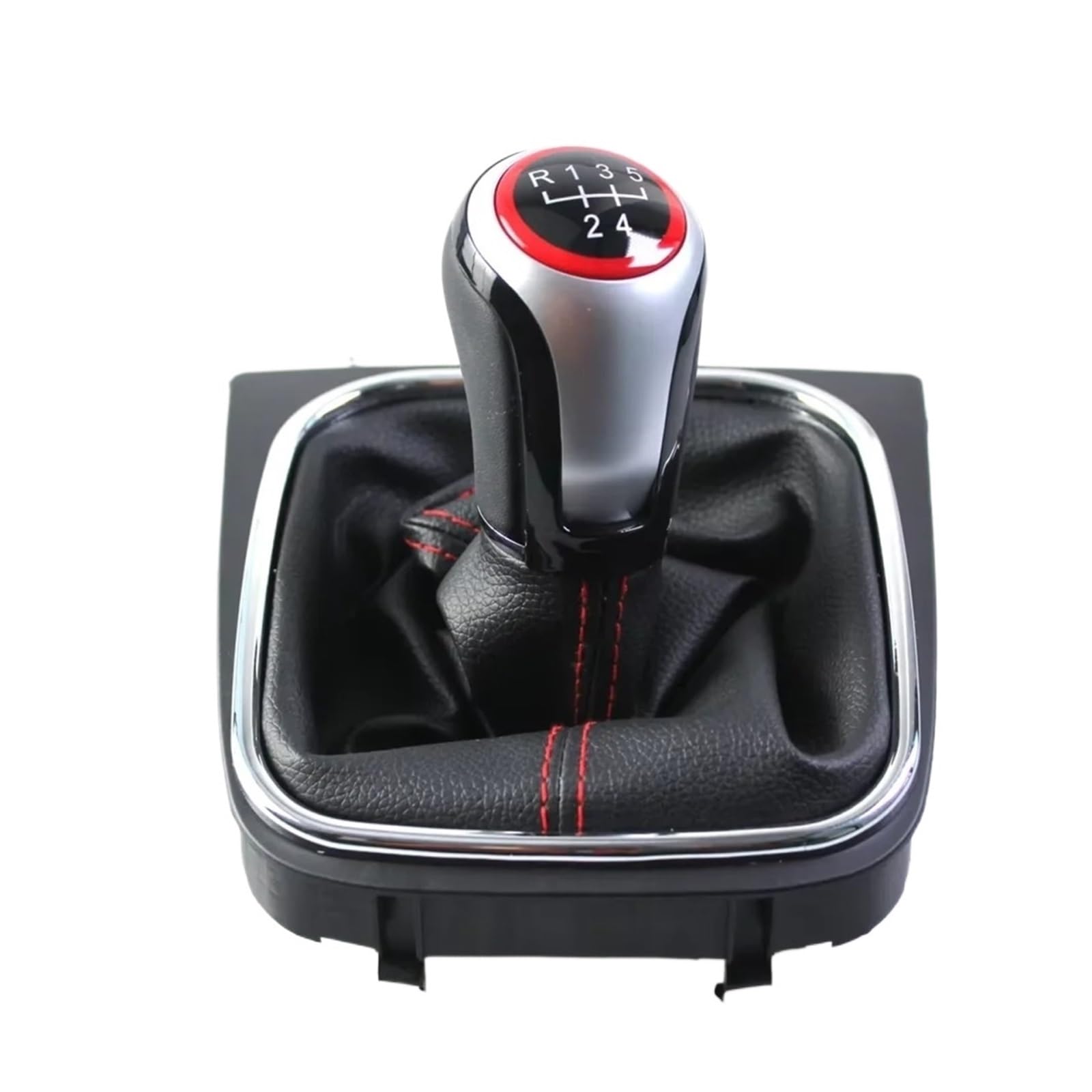 Dajmsuy 5 Speed For Vw For Scirocco For Golf For Jetta 5 6 Speed Gear Shift Knob With Leather Gaiter Boot Cover Collar Car Gear Shift(5 Speed)