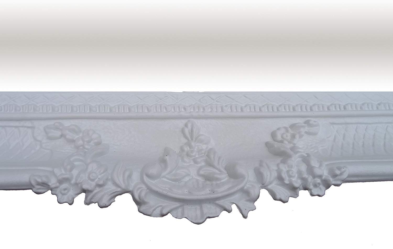 Specchio da parete XXL, colore bianco, 96 x 57 cm, stile barocco, stile shabby chic, 75SP