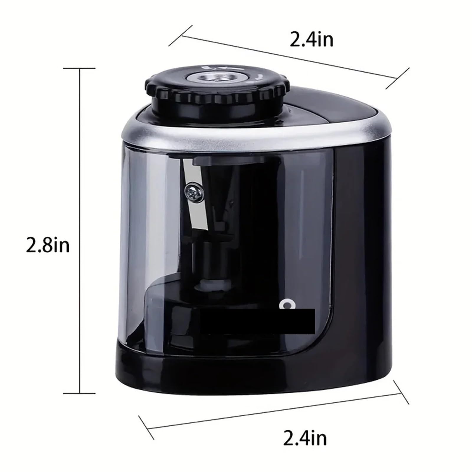 Elektrischer Spitzer, automatischer Desktop-Bleistiftschuhspitzer, geeignet for Bleistifte 6–8 mm, Lernbriefpapier(Black)