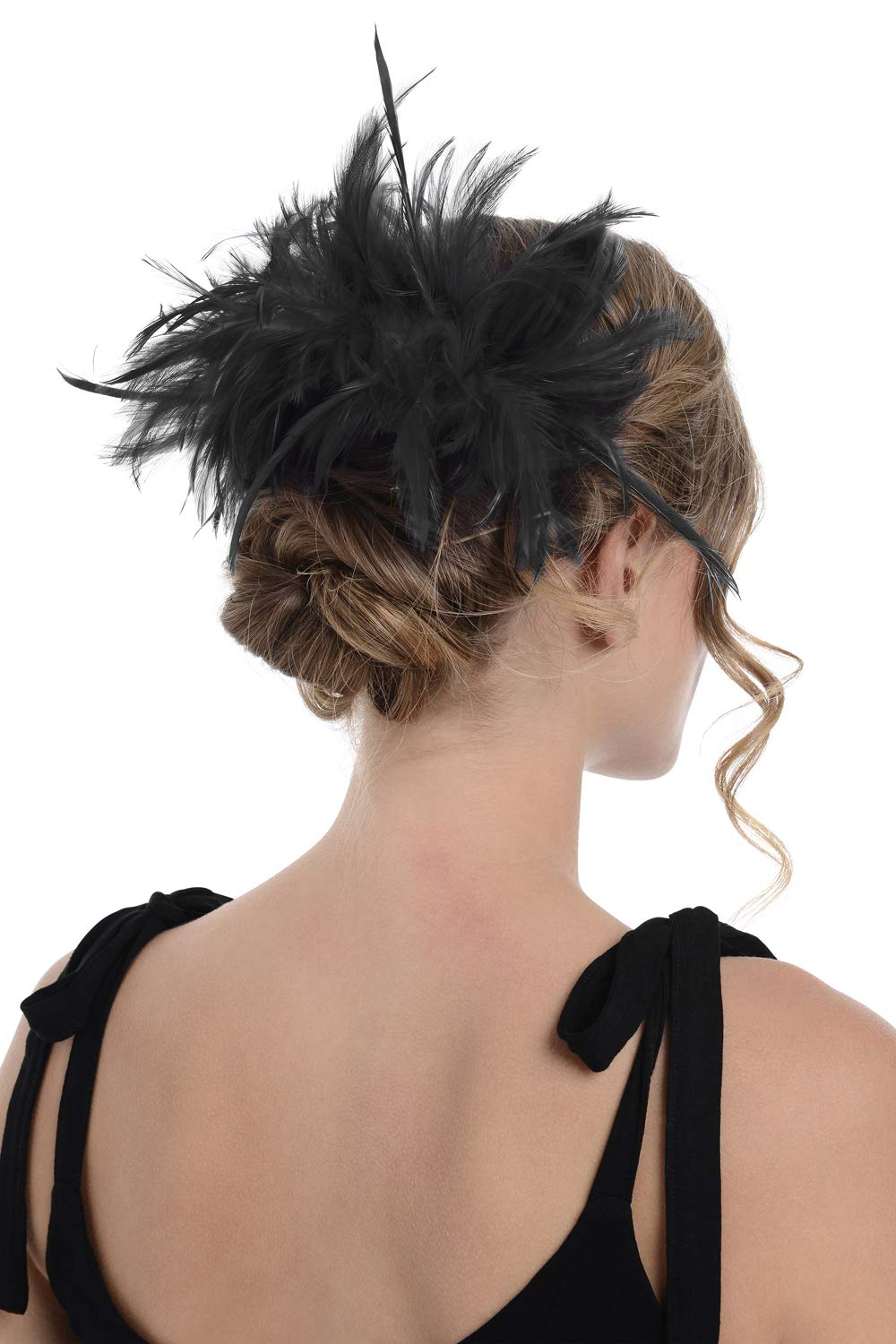 Zac's Alter Ego Large Colourful Feather Fascinator On Comb
