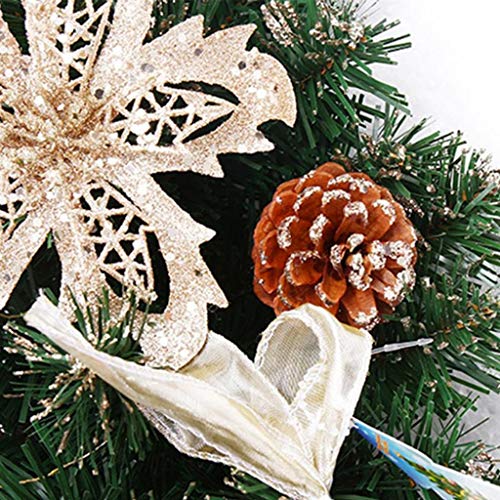 Couronnes de Noël pour porte d'entrée : décoration suspendue sans trace ni chute - 4