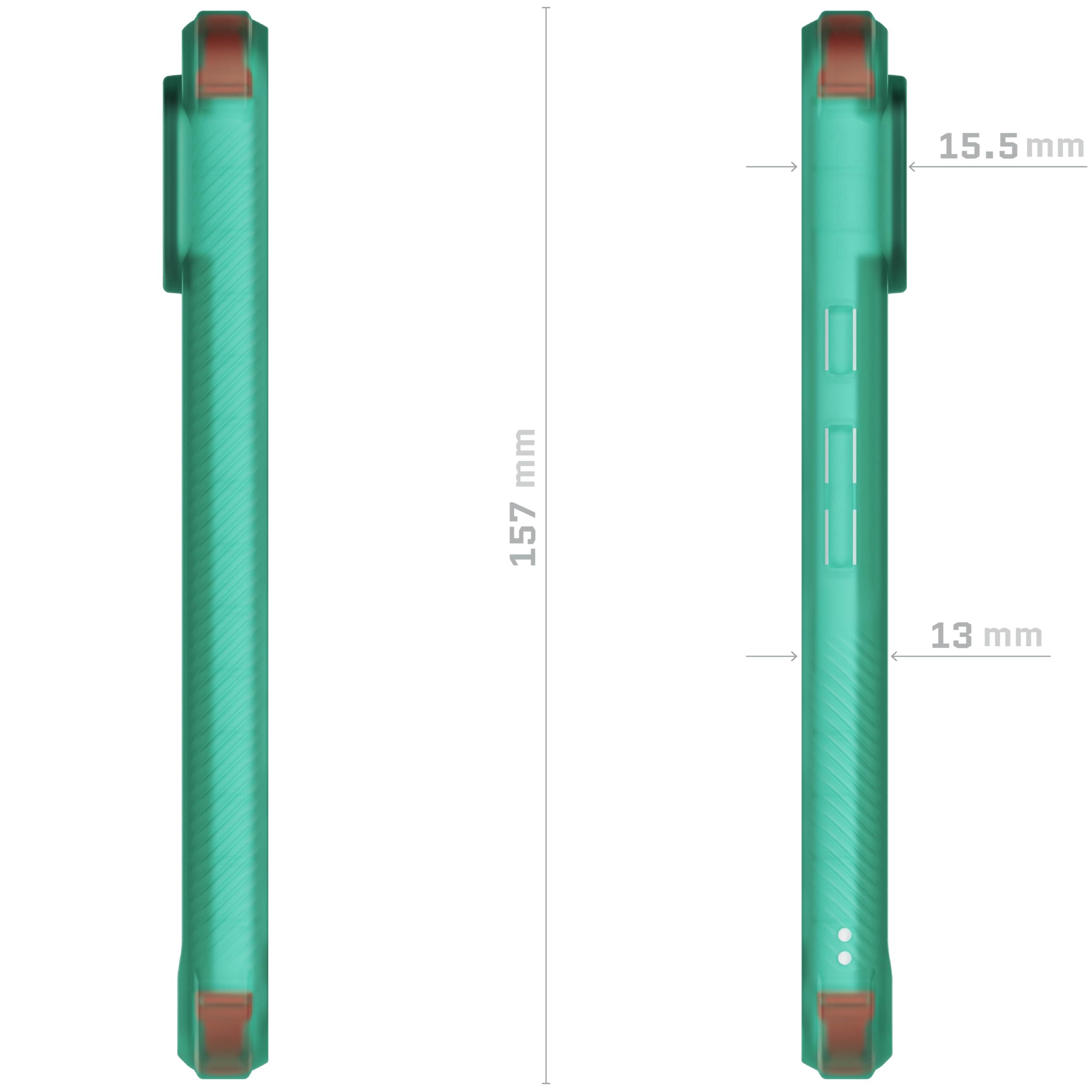 Ghostek Covert - Funda transparente para Google Pixel 8, compatible con carga inalámbrica, silicona transparente, a prueba de golpes (6.2 pulgadas, verde azulado)
