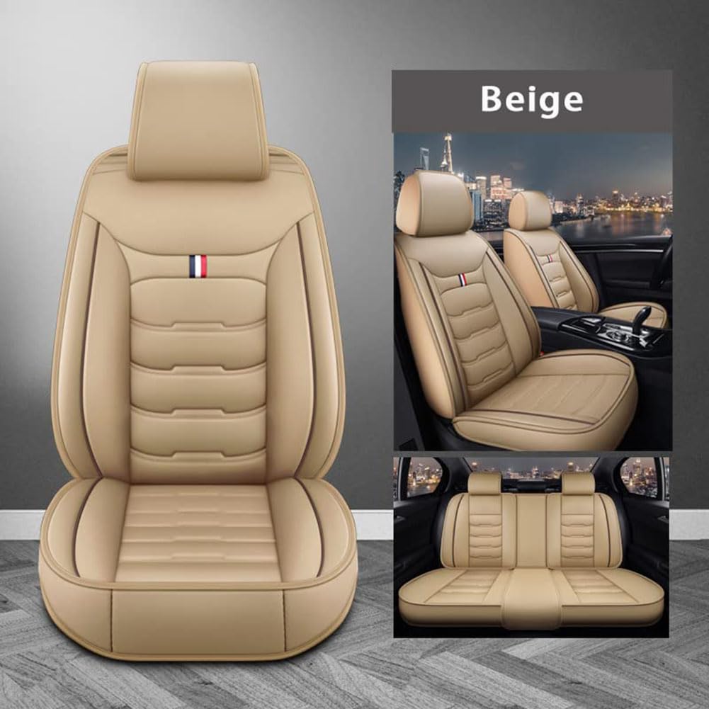 Cubiertas de Asiento para el automóvil Protector,Compatible para Hon-da Vezel, Tapa del Asiento,F-Beige