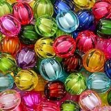 CYEENUT 20mm Acrylic Beads Chunky Bubblegum Beads Bulk Mixed Color Opaque Beads for DIY Bead Pen (Color)
