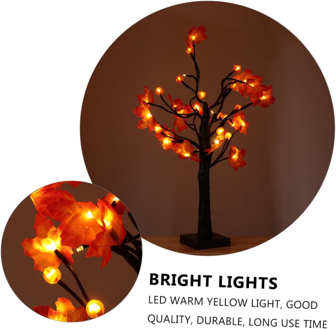 Amosfun 1pc Creative Maple Light Decoration for Halloween Lights Pumpkins Maple Leaves Unique Party and Home Decor for Use No Batteries Required