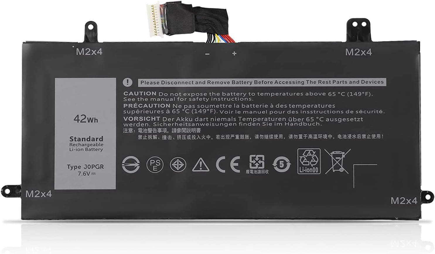 TIIANTE J0PGR Laptop Battery Replacement for Dell Latitude 12 5285 5290 2-in-1 Tablet Series Notebook T17G T17G001 T17G002 0J0PGR JOPGR 1WND8 X16TW 0X16TW FTH6F 0FTH6F RDYCT 0RDYCT 7.6V 42Wh 5250mAh