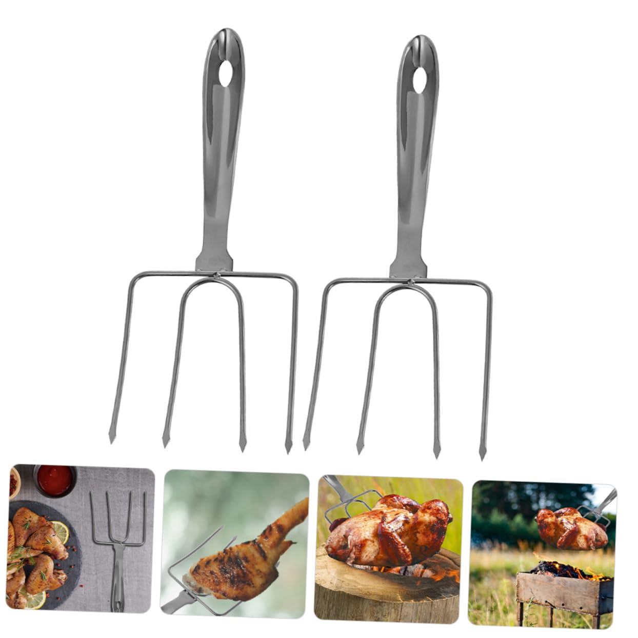 NAMOARLY Stainless Steel Turkey Fork Roast Fork Lifter Easy to Use Ideal for Thanksgiving