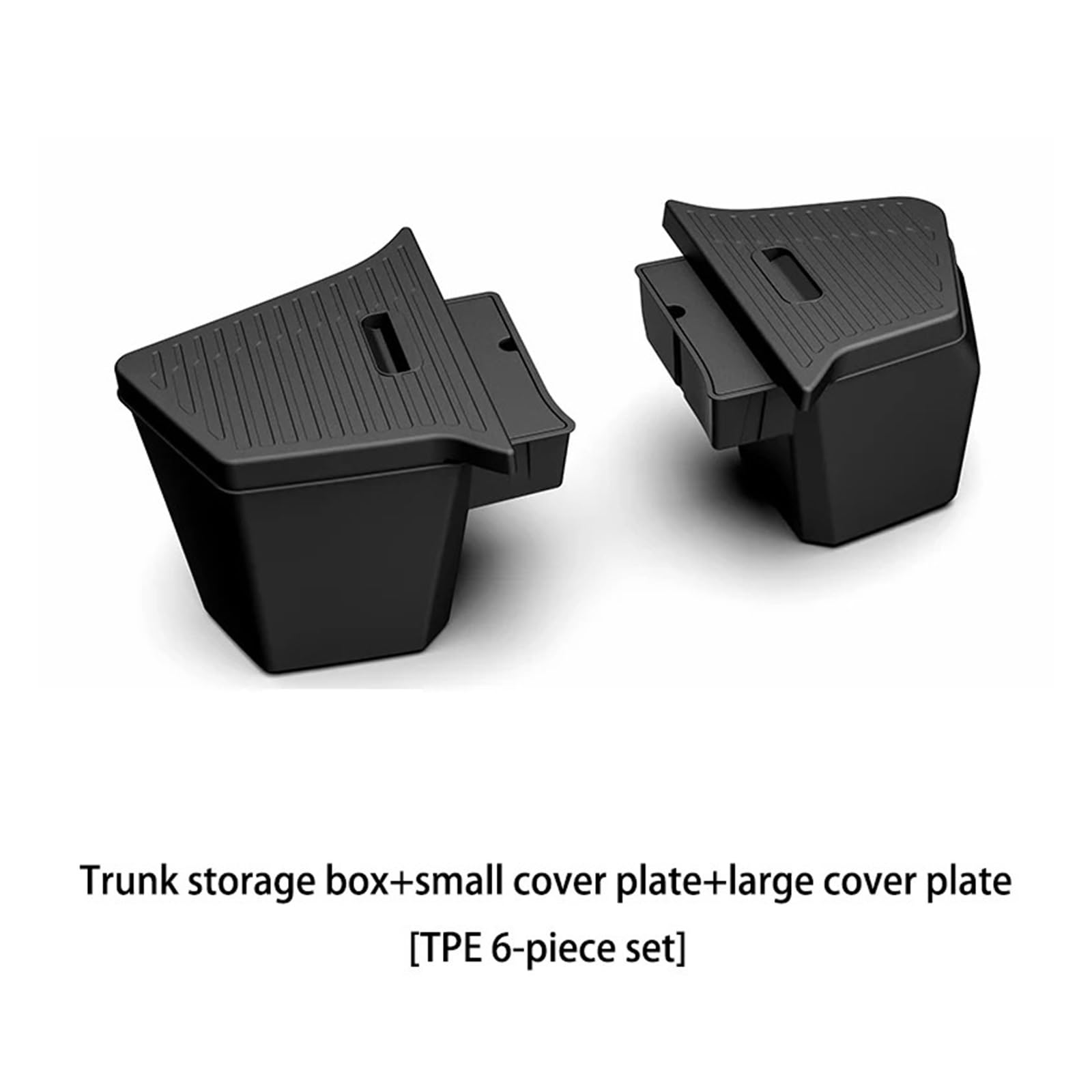 Kofferraumabdeckung Rollo Für Tesla Für Model Y Für Juniper Ab 2025: TPE Kofferraum-Seitenablagefach-Abdeckplatten-Organizer-Nachrüstungszubehör Cargo Cover(Bucket with Size Cap)