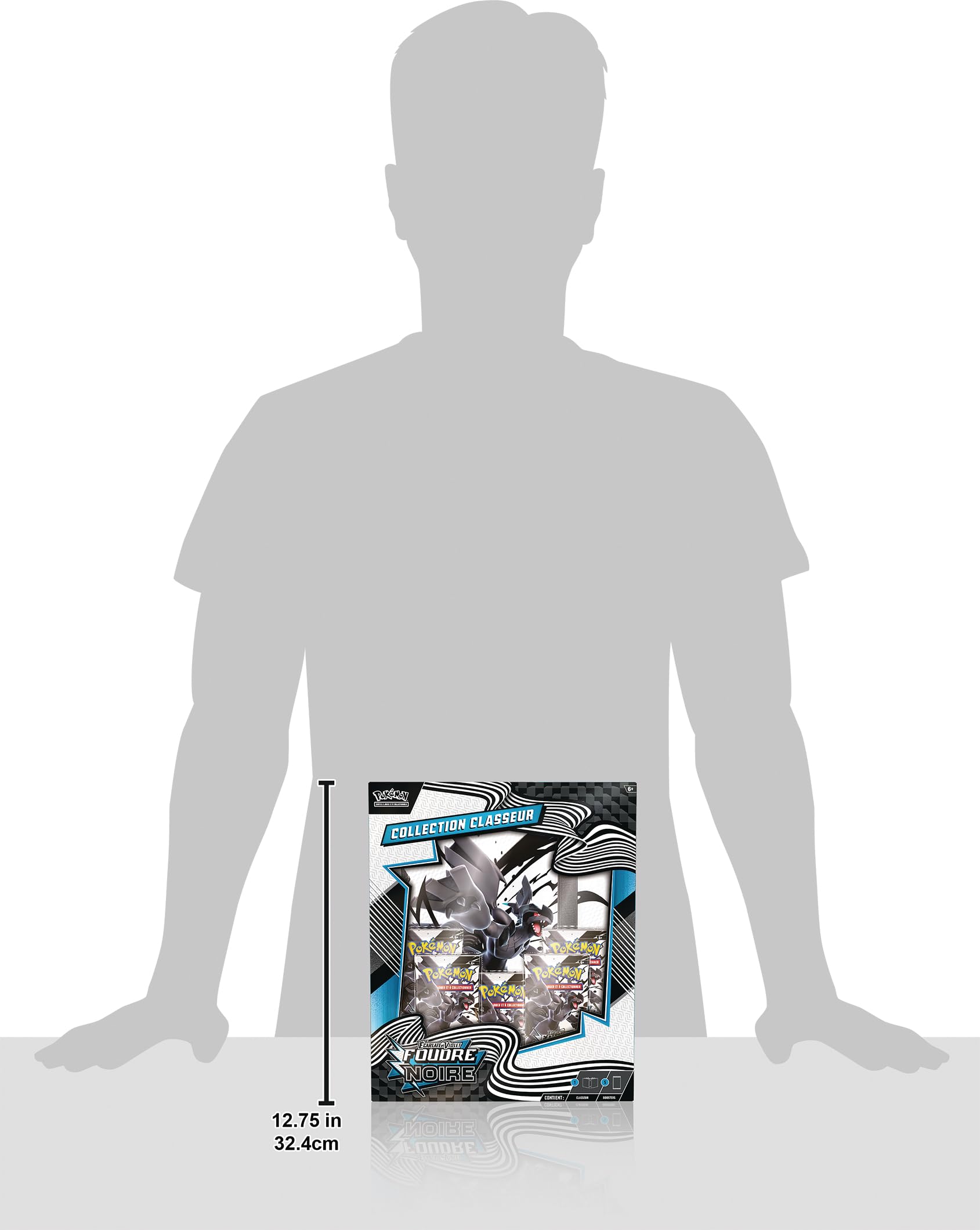 Pokémon : Collection classeur Écarlate et Violet – Foudre Noire (classeur Zekrom et 5 boosters) du JCC Pokémon