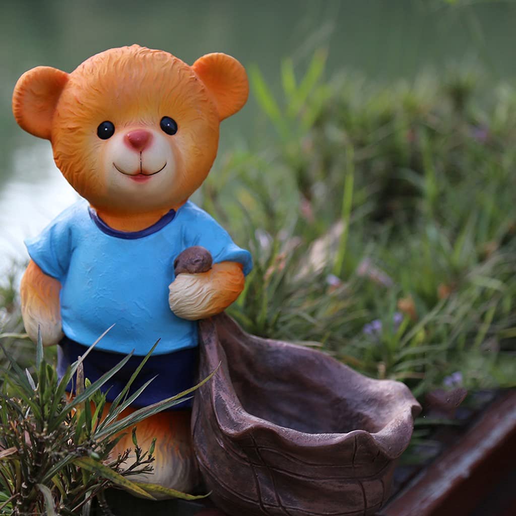 Posągi ogrodowe ogrodowe dekoracje ogrodowe doniczki symulacja niedźwiedź roślina doniczkowa żywica rzemiosło meble, balkon dziedziniec trawnik taras dekoracyjne ozdoby figurki ogrodowe