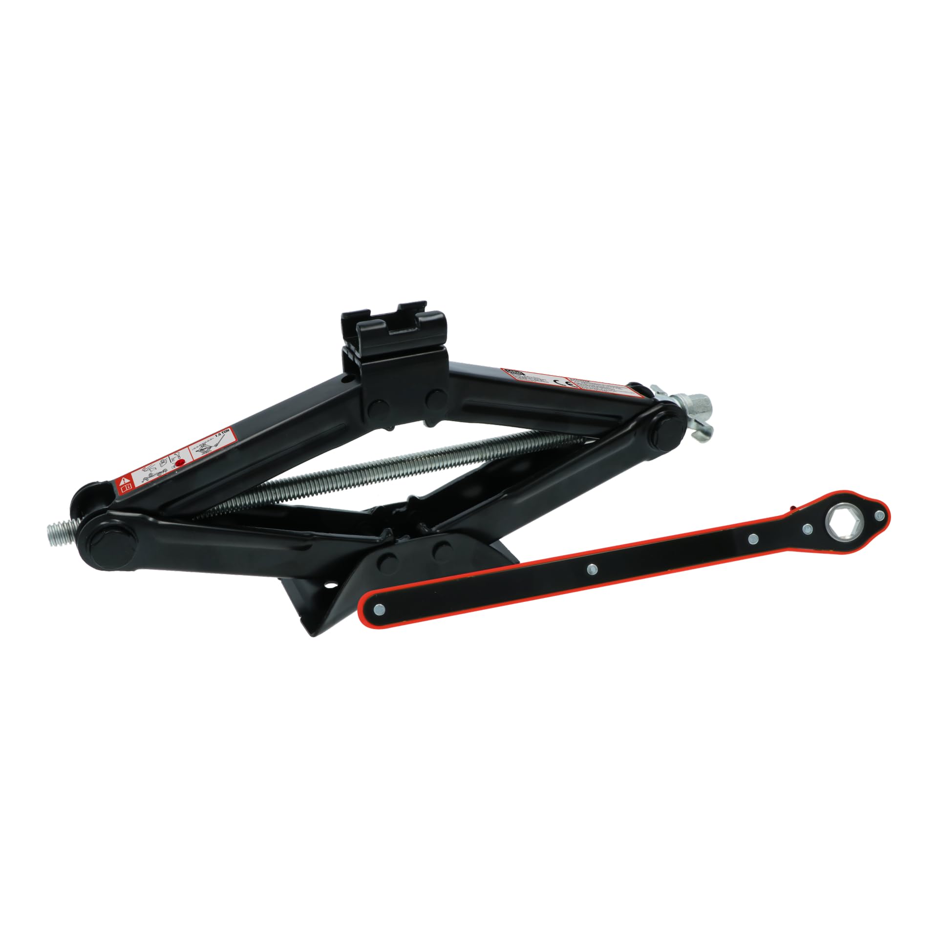 Carpoint Scissor Jack with Ratchet Wrench up to 1500 kg, Trolley Jack for Workshop and Road