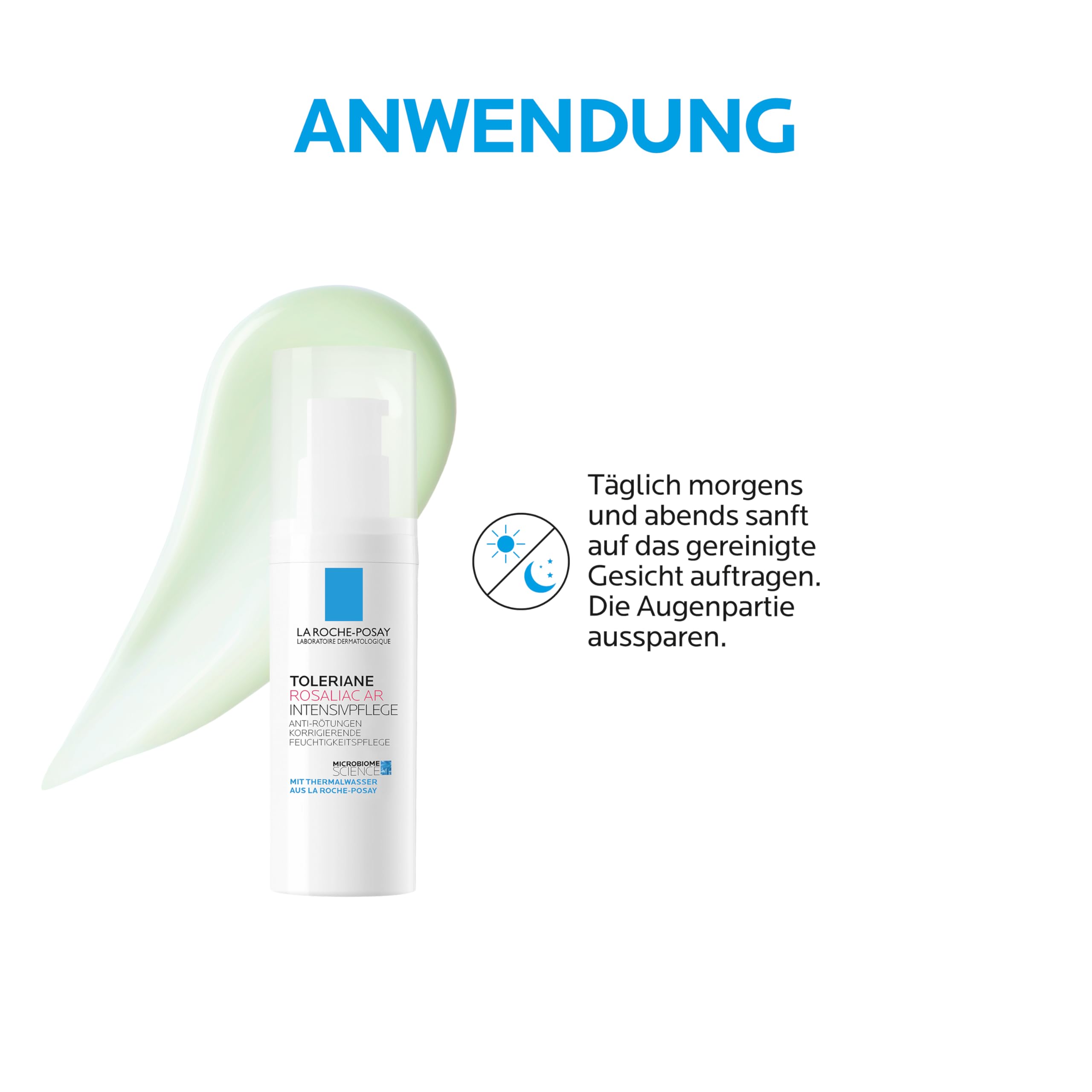 La Roche Posay Toleriane Rosaliac AR Intensivpflege, Gesichtspflege für zu Rötungen und Rosazea neigende Haut, Feuchtigkeitscreme mit ausgleichendem Grünton, Kaschierende Intensivpflege, 40ml