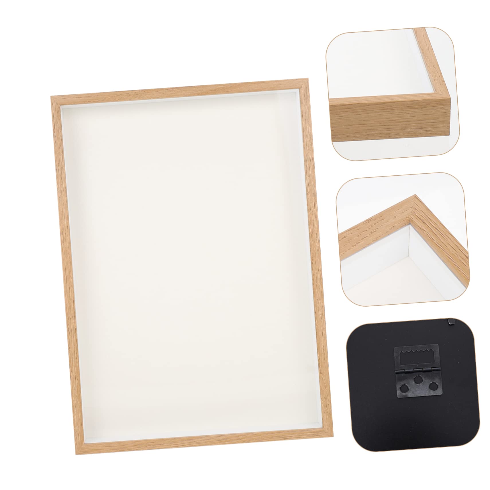 POPETPOP Bilderrahmen 10x15 Weiss Holz Platzsparend mit Stabilem Standfuß und Feiner Verarbeitung für Wand oder Tisch