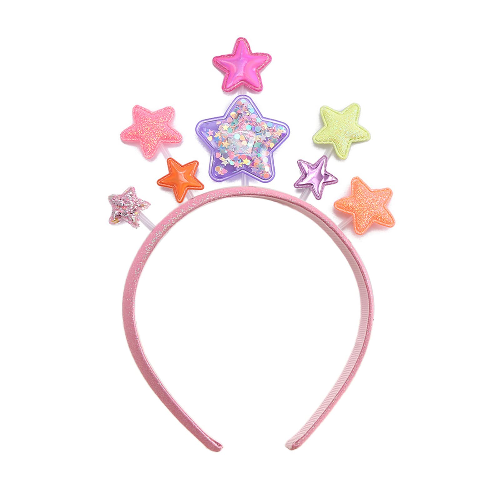 Fentency Day Toddler Hairband with Shinning Sequins Powder Star Shape Headbands Carnivals Sequins Hair Hoop
