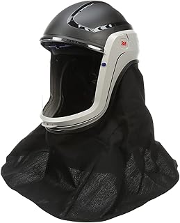 3M PAPR, Versaflo Respiratory Helmet M-407, For Powered Air Purifying Respirators, Premium Coated Polycarbonate Visor and Nomex Flame Resistant Shroud, 1/Case,Gray
