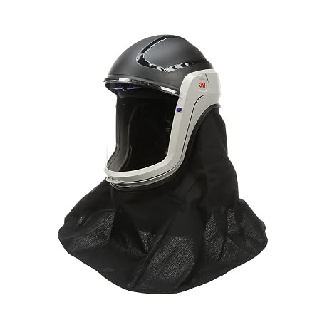 3M PAPR, Versaflo Respiratory Helmet M-407, For Powered Air Purifying Respirators, Premium Coated Polycarbonate Visor and Nomex Flame Resistant Shroud, 1/Case