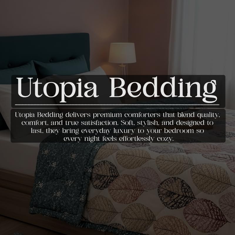 Image of Utopia Bedding Blended Cotton Bedsheet King Size | Floral Print Bedsheet for Double Bed with 2 Pillow Covers | 274CM X 274CM