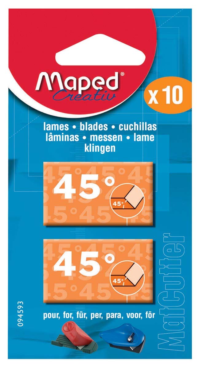 MAPED Blíster de 10 cuchillas de repuesto para MatCutter 45 Grados
