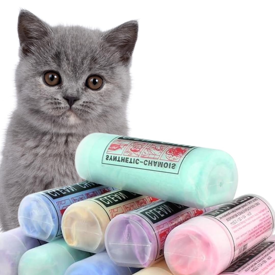 Sage Square Cat Quick Dry, Super Absorbent Microfiber Soft Towels, Cat Shower Cleaning Accessories, Grooming Accessory, Bathing Towel, Soft Material, Quick Dry Eco Friendly Cat Bath Towel (Random)-image-27