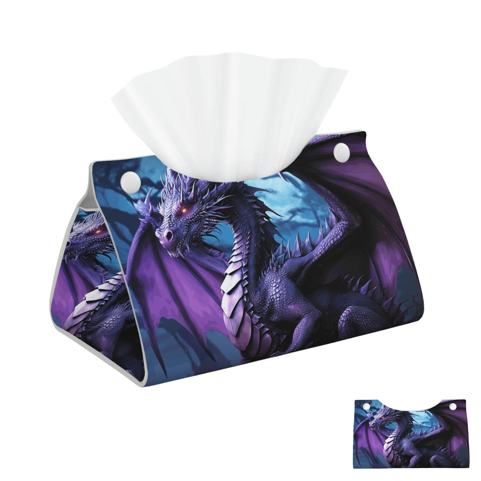 Purple Dragon Purple Moon Tissue Box Cover Square Cube Boxes