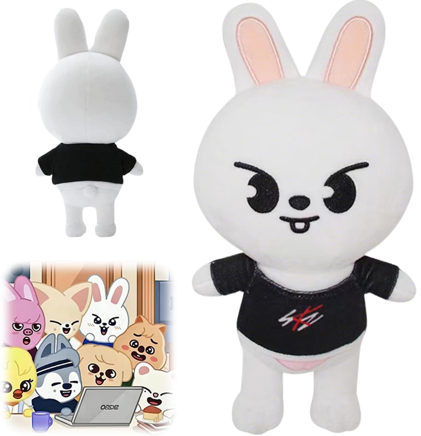 WELLXUNK Skzoo Soft Toy, Skzoo Plush Toy, Stray Kids Doll Plush, Cute Cartoon Anime Stuffed Animal, Birthday Gifts for Kids, Halloween, Christmas